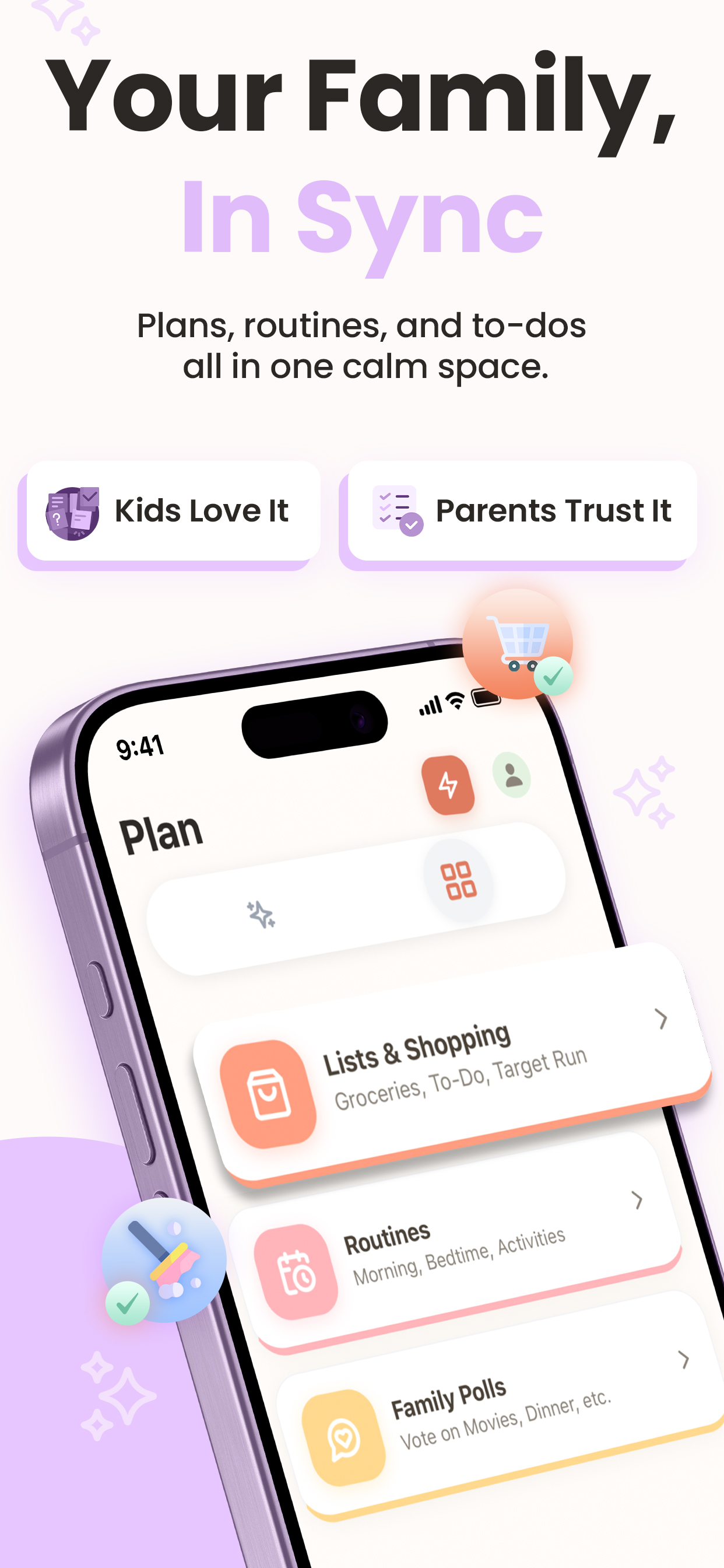 Plans, routines, and to-dos in one calm space.