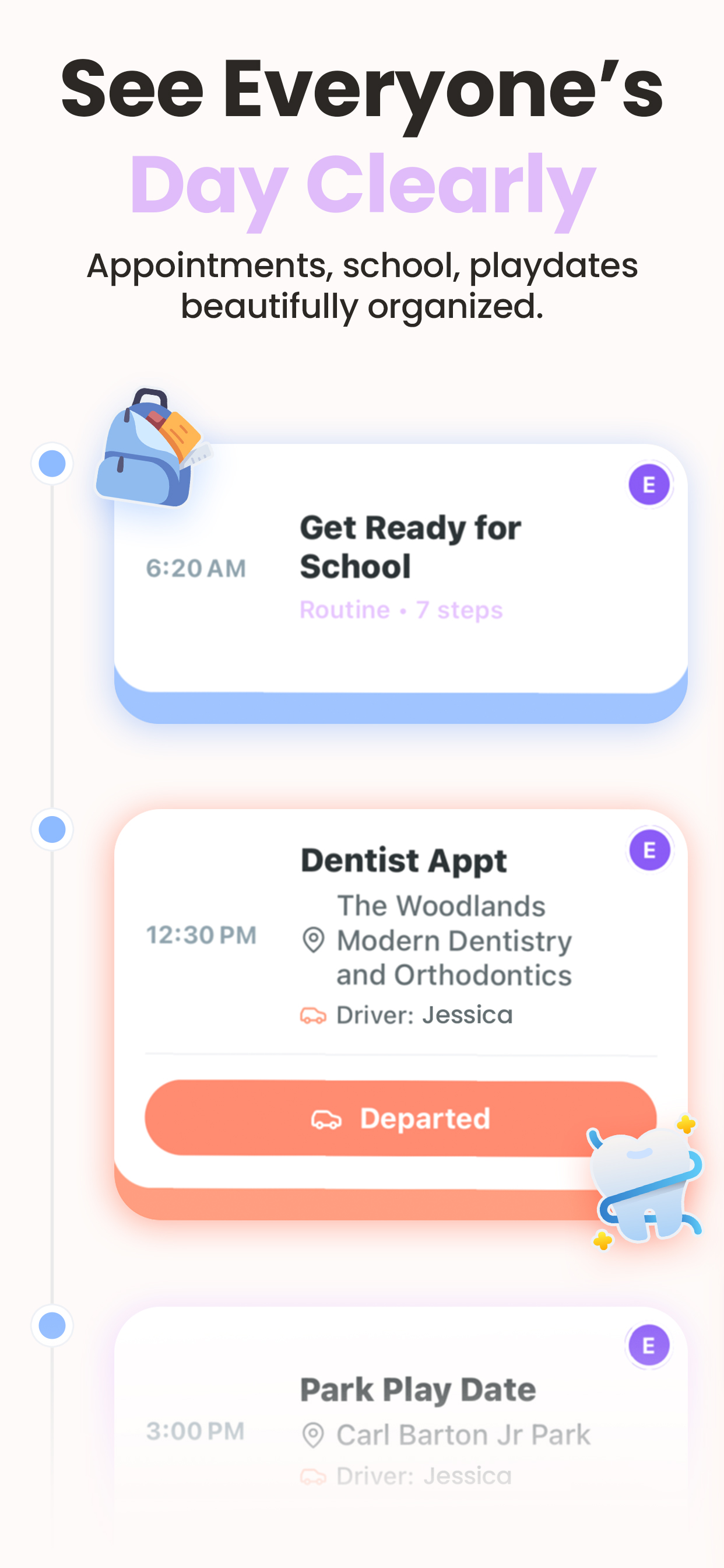 See everyone's day clearly.